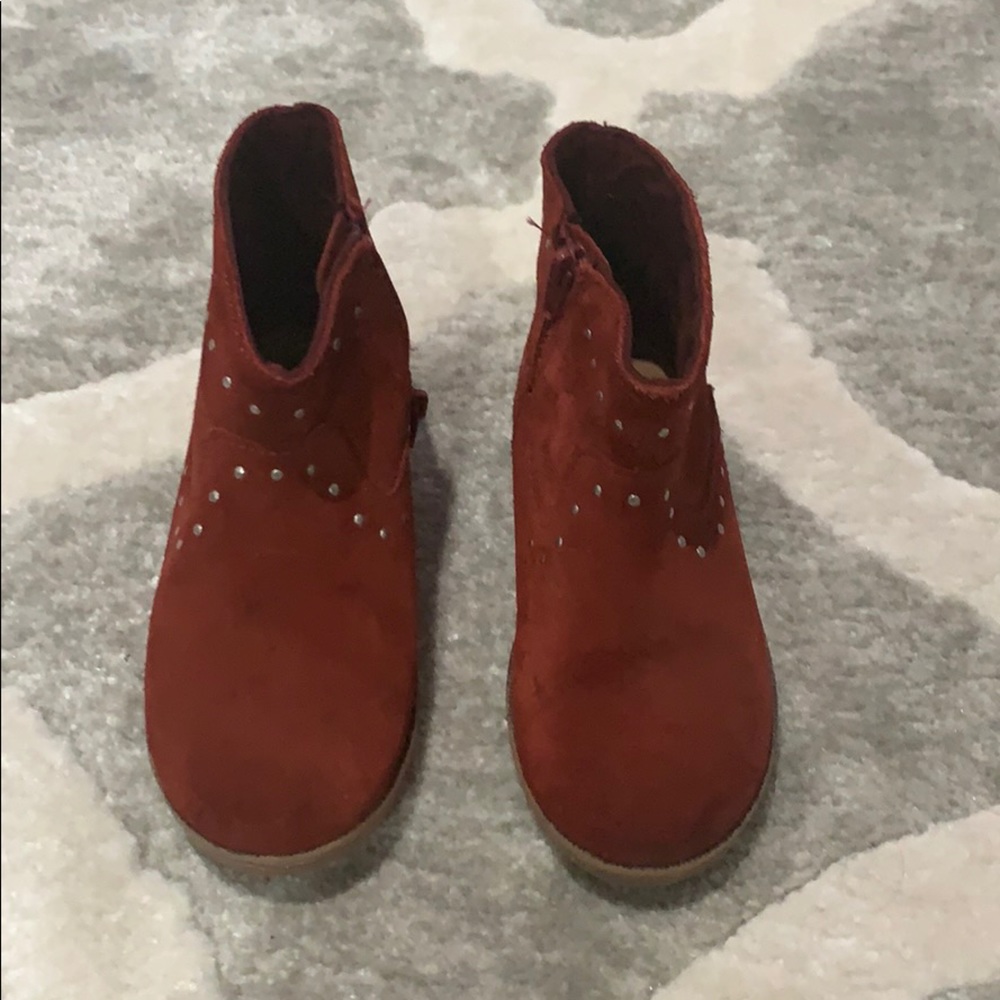 Girls Zara red boots